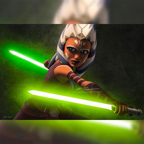 Star Wars the Clone Wars Ahsoka Tano green Lightsabers - Etsy