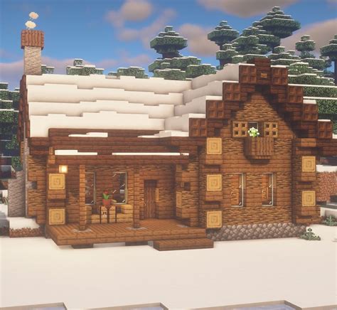 Winter atmospheric house : r/Minecraft