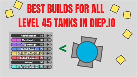 Diep.io BEST Builds For ALL Level 45 Tanks - YouTube