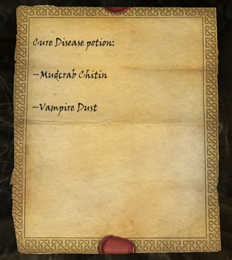 Cure Disease (Potion Recipe) - The Elder Scrolls Wiki