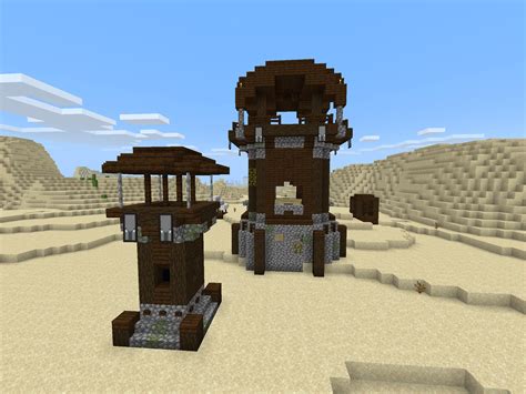 I made a smaller version of the pillaged outpost : Minecraft