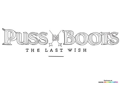 Puss in boots logo - Coloring Pages for kids
