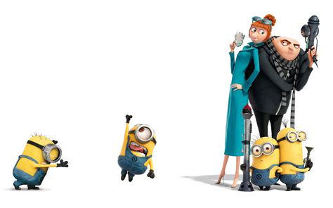 Lucy, Gru and minions! #despicableme2 | Despicable me 2 minions, Minions funny, Minions