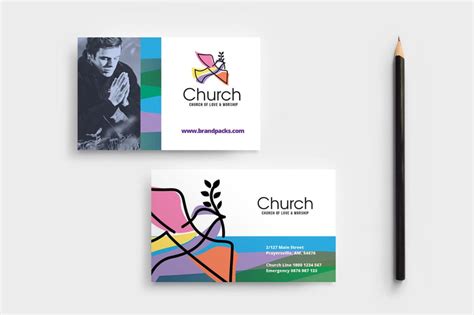 Modern Church Business Card Template in PSD, Ai & Vector - BrandPacks