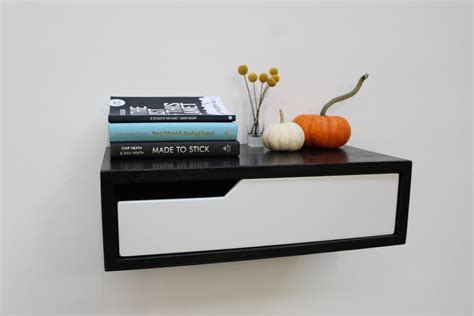 Black Floating Nightstand