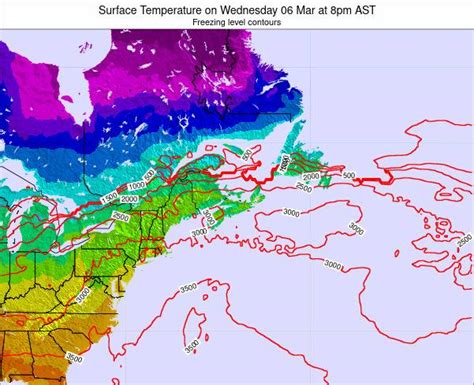 Nova-Scotia Surface Temperature on Wednesday 10 Feb at 2pm AST