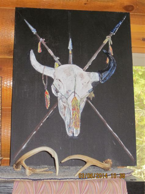 Bison Skull Acrylic Painting By Chris Cooper | absolutearts.com