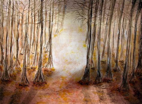 Through The Woods Painting by Sandy Wager