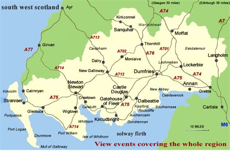 Map of Dumfries and Galloway Province Area