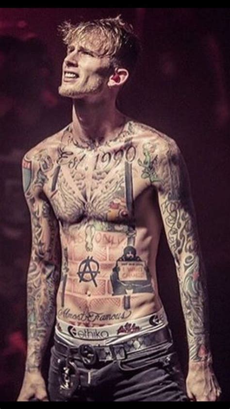 Chest Machine Gun Kelly Tattoos - Rectangle Circle