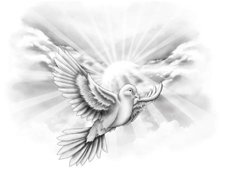 dove flying with clouds tattoo | Free designs - White dove on the sky tattoo wallpaper | Tattoo ...