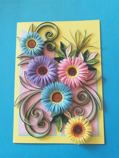 Quilling Card Greeting Card Handmade Quilling Card Birthday | Etsy