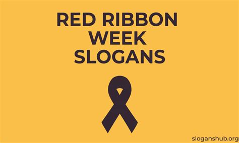 150 Best Red Ribbon Week Slogans & Red Ribbon Week Posters