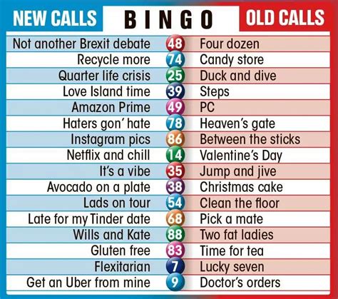 90+ UK Bingo Calls Guide - Funny, Rude, New Bingo Calls