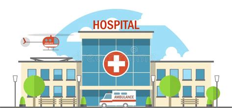 Hospital Illustration stock vector. Illustration of cross - 5861389