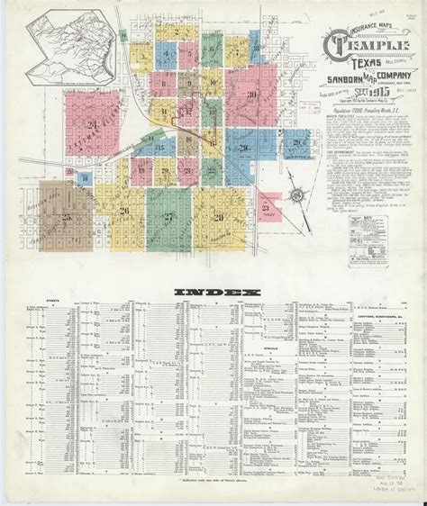 Map, Texas, Temple | Library of Congress