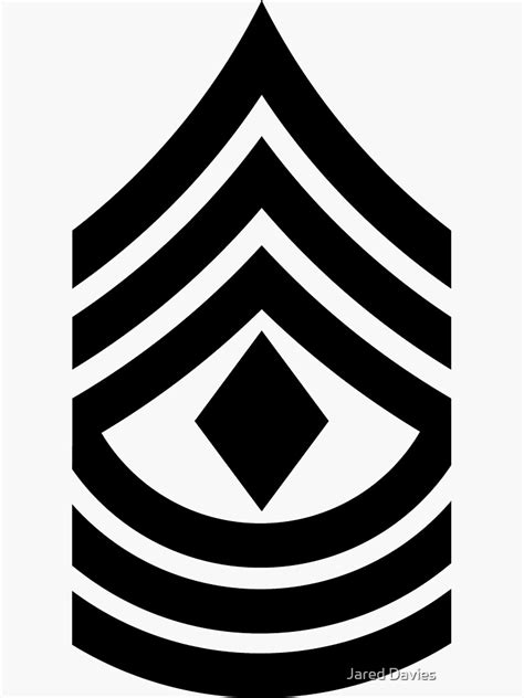 "1st Sergeant (Black)" Sticker for Sale by Jared Davies | Redbubble