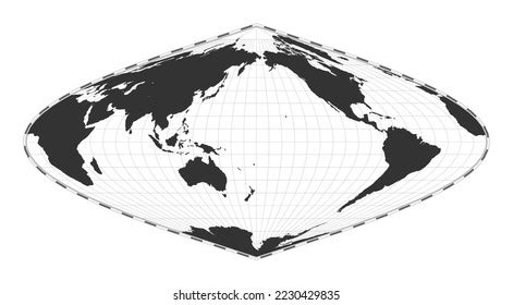 Vector World Map Sinusoidal Projection Plain Stock Vector (Royalty Free) 2230429835 | Shutterstock