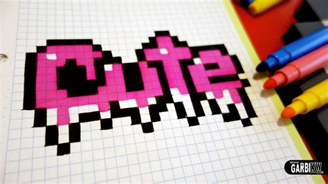 Handmade Pixel Art - How To Draw Cute Graffiti #pixelart