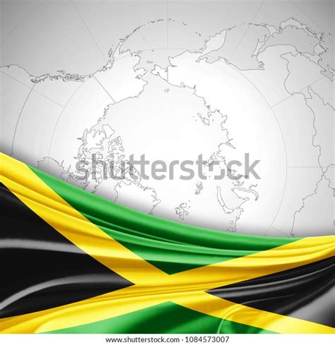 Jamaica Flag Silk World Map Background3d Stock Illustration 1084573007 | Shutterstock