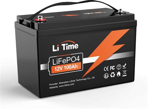 LiTime Batteria Litio 12V 100Ah, Batteria 100Ah 12V con BMS Da 100A Fino a 15.000 Cicli e 10 ...