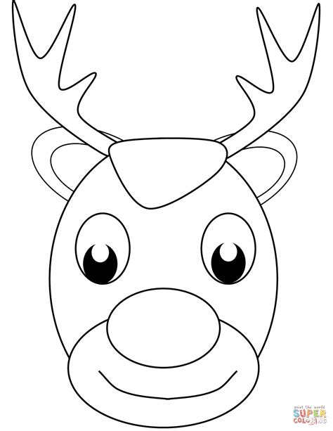 Reindeer Head Coloring Pages Printable at GetColorings.com | Free ...