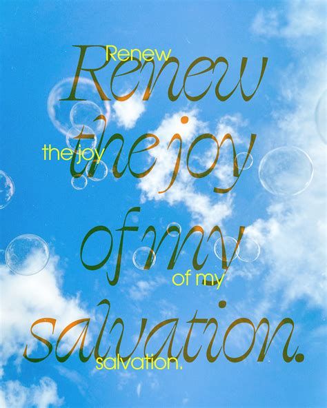 Renew the joy of my salvation - Sunday Social