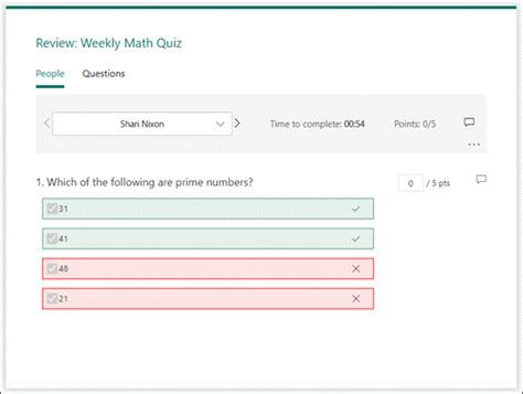 Microsoft Office Tutorials: Check and share your quiz results