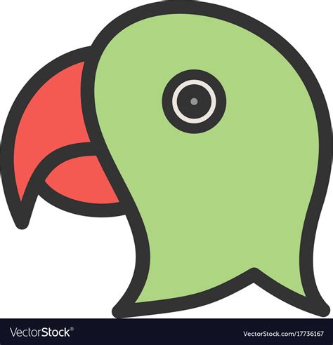 Parrot face Royalty Free Vector Image - VectorStock