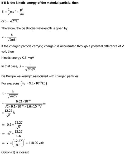 Find out voltage applied to an electron microscope to produce electron ...