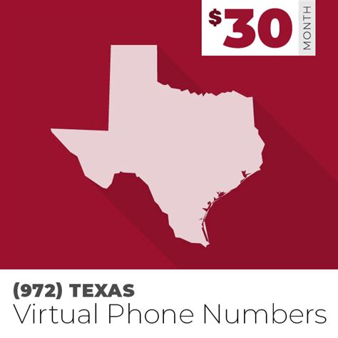 (972) Area Code Phone Numbers For Business | $30/Month