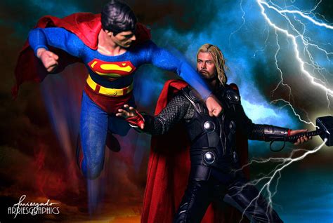 Superman vs Thor by bryanrisktaker on DeviantArt