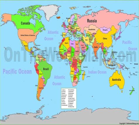 Globe Map Labeled