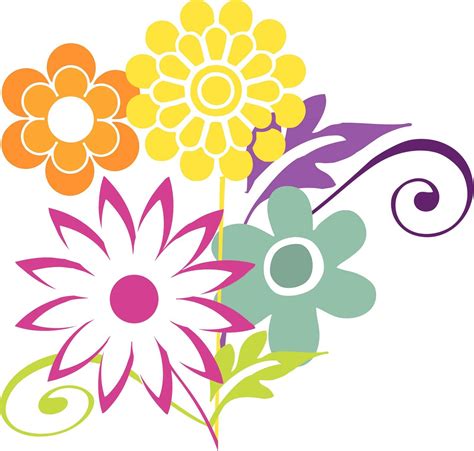 Free Clipart, April Flowers | Flower art, Flower clipart, Mother's day clip art