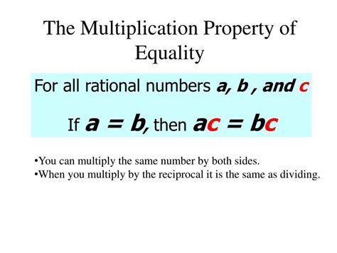 PPT - 3.2 Multiplication Property of Equality (MPE) PowerPoint ...