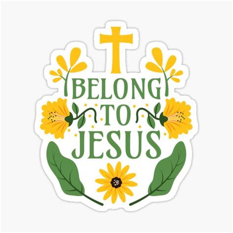 "I Belong to Jesus - Children of God" Sticker by Millusti | Redbubble