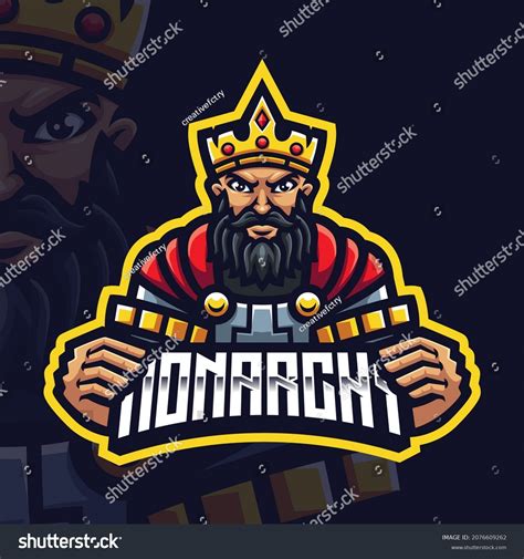 King Mascot Gaming Logo Template Stock Vector (Royalty Free) 2076609262 ...