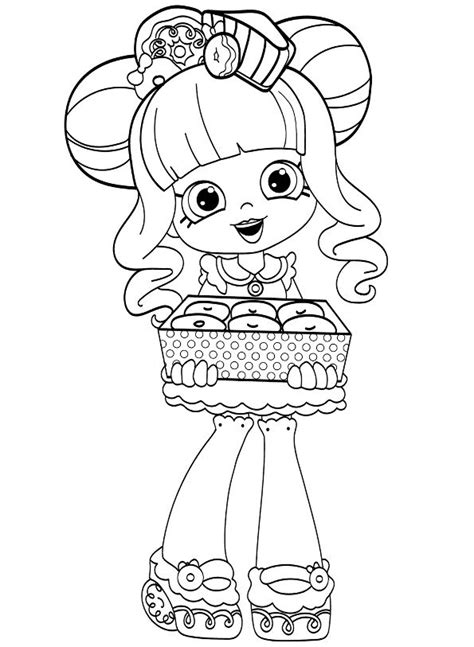 Kids-n-fun.com | Coloring page Shopkin Shoppies Shopkins Dolls Donatina