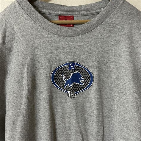 Vintage Detroit Lions long sleeve tee with sleeve... - Depop