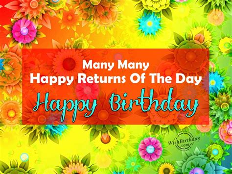 Many many happy returns of the day - WishBirthday.com