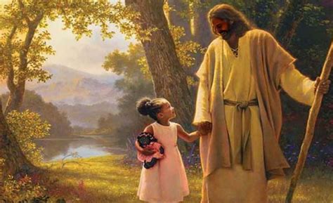 Jesus Walking Away With Child