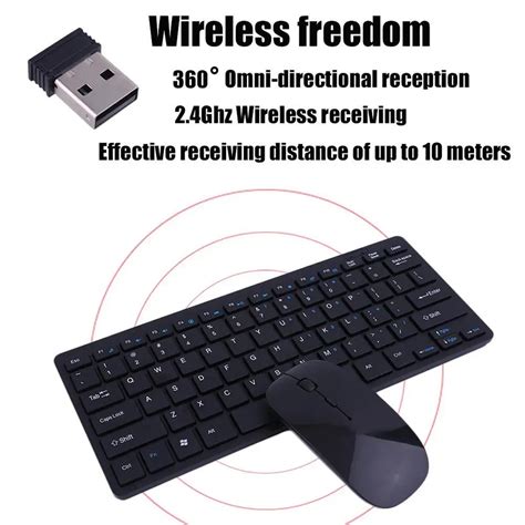 Ultra Compact Wireless Keyboard and Mouse Combo Set 2.4G Wireless Keyboard Moues Combo for Apple ...