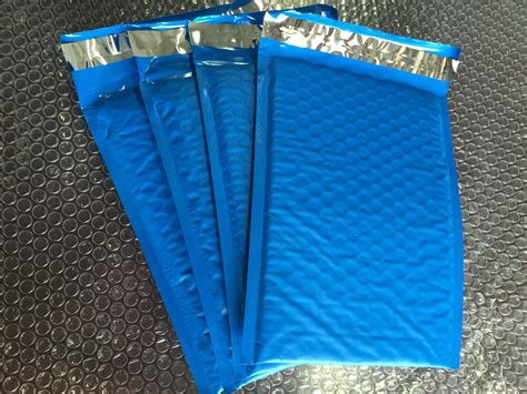 18.5x23+4cm Plastic Poly Bubble Mailer padded Mailing Bags/ Blue Color PE Ship Pack Shockproof ...