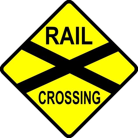 Caution Railroad Crossing clip art Free vector in Open office drawing svg ( .svg ) vector ...