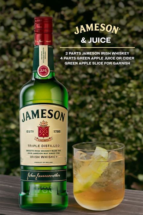 Jameson & Juice Recipe | Bartender drinks recipes, Jameson whiskey drinks, Mixed drinks recipes