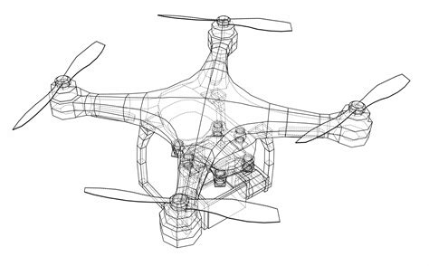 Quadcopter Drone Sketch - Coverdrone Europe