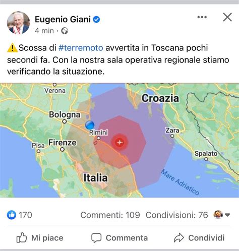 Terremoto oggi: scossa avvertita anche a Firenze