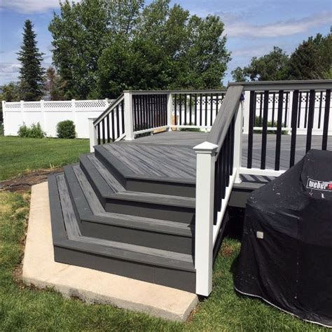 Wooden Deck Stairs Ideas - Wood To Stone Decks Decking Materials / From ...