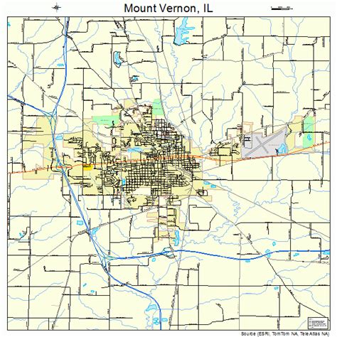 Mount Vernon Illinois Street Map 1751180