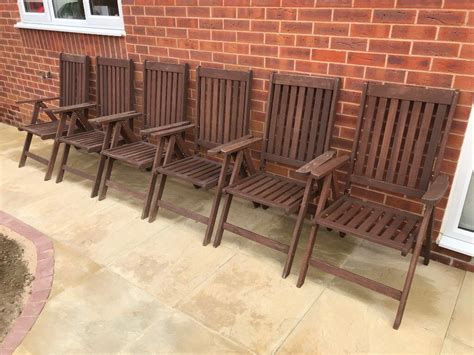 6 Reclining Wooden Garden Chairs Recliner | in Hethersett, Norfolk | Gumtree